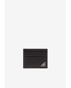 Prada Saffiano Leather Card Holder - White