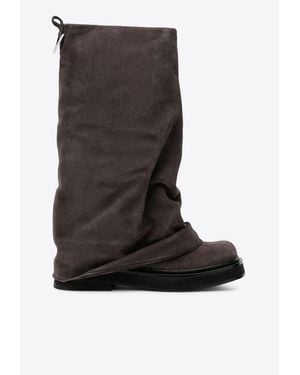 The Attico Robin Mid-Calf Combat Boots - Black