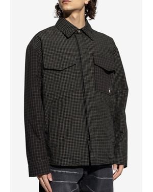 Moschino Utility Checked Jacket - Black
