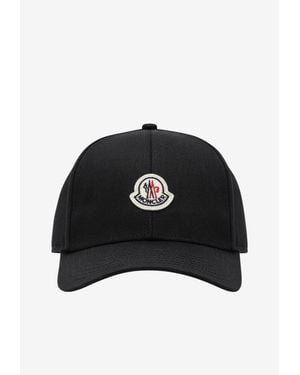 Moncler Logo Patch Baseball Cap - Black