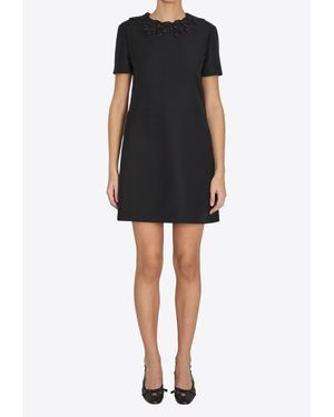 Valentino Crewneck Mini Dress - Black
