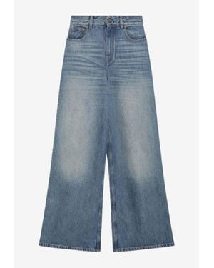 Chloé Wide-Leg Faded Jeans - Blue