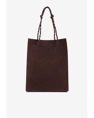 Jil Sander Tangle Suede Tote Bag - Brown