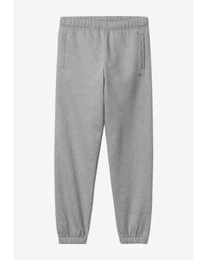 Carhartt Chase Logo-Embroidered Sweatpants - Gray