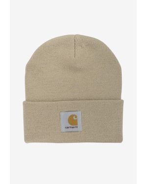 Carhartt Short Watch Logo Beanie - Natural