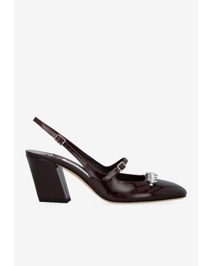 Jimmy Choo Belinda 70 Slingback Court Shoes - White
