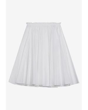 Ami Paris Gathered Flared Skirt - White