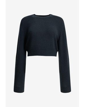 KHAITE Masie Cropped Sweater - Black