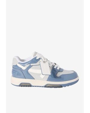 Off-White c/o Virgil Abloh Out Of Office Patent Leather Trainers - Blue