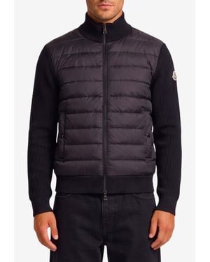 Moncler Padded Tricot Cardigan - Blue