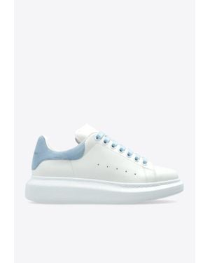 McQueen Oversized Leather Low-Top Trainers - White
