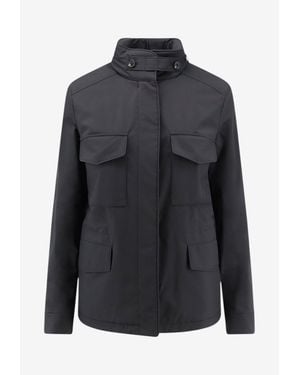 Loro Piana Traveler High-Neck Field Jacket - Blue