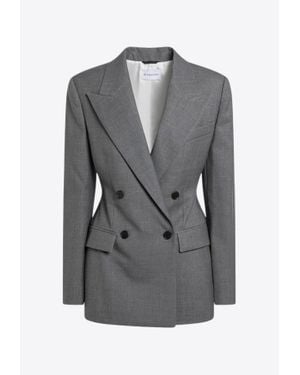 Givenchy Double-Breasted Wool Jacket - Grey