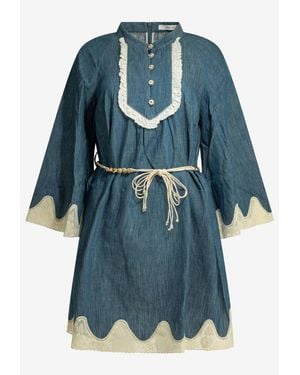 Zimmermann Awaken Mini Denim Dress - Blue