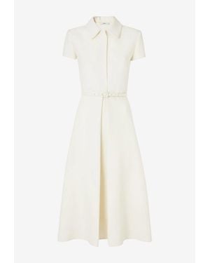 Fendi Belted Midi Shirt Dress - White