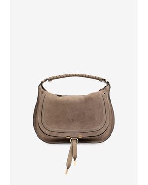 Chloé Medium Marcie Suede Shoulder Bag - Brown