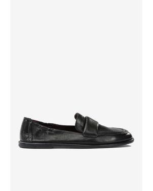 Pomme D'or Mia Nappa Leather Loafers - Black