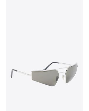 Rick Owens Prong Geometric Sunglasses - White