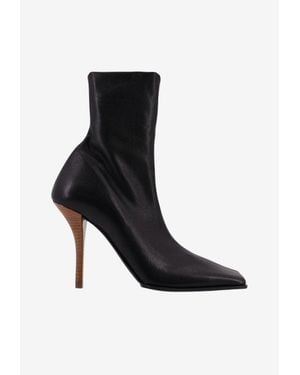 Alaïa 90 Square-Toe Ankle Boots - Black