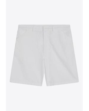 Prada Triangle Logo Bermuda Shorts - White