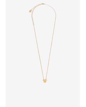 Versace Medusa Face Charm Necklace - White