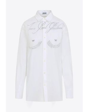 Jean Paul Gaultier Long-Sleeved Double Layer Shirt - White
