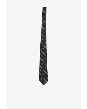 Polo Ralph Lauren Club Silk Striped Tie - White