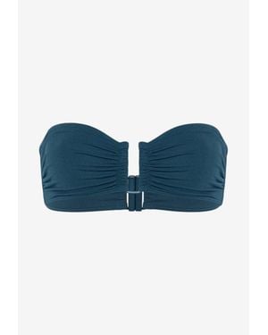Eres Show Strapless Bikini Top - Blue