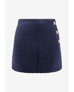 Pinko Tweed Mini Skirt - Blue