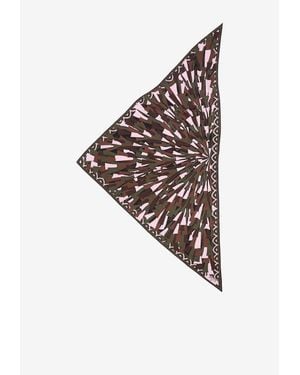 PUCCI Baiadera Print Silk Triangle Scarf - White