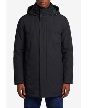 Herno Knit-Collar Padded Jacket - Black