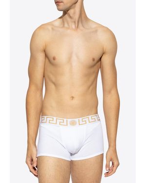 Versace Medusa Greca Waistband Boxers - White