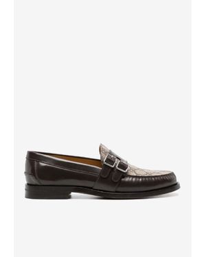 Gucci Monogram Leather Loafers - White
