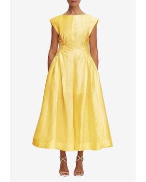 Acler Emery Midi Dress - Yellow