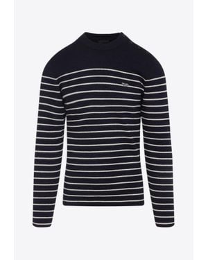 Prada Striped Wool Jumper - Blue