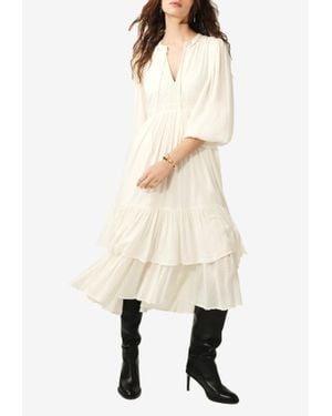 Ba&sh Plume Layered Midi Dress - Natural