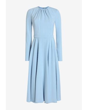 Dolce & Gabbana Structured Cady Midi Dress - Blue