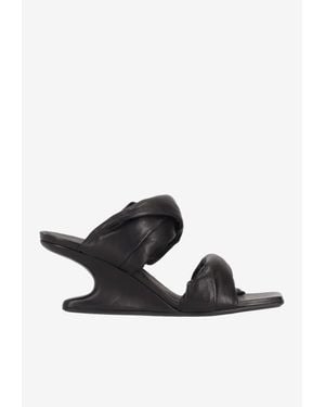 Rick Owens Cantilever 60 Twisted Wedge Sandals - White