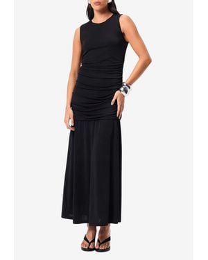 Mossman Sole Purpose Ruched Maxi Dress - Black