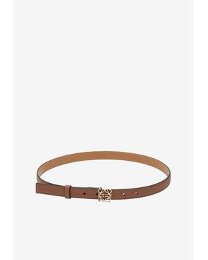 Loewe Anagram Grained Leather Belt - White