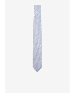 Lanvin Mini Losange Silk Tie - White