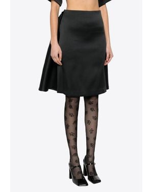 P.A.R.O.S.H. Layered Mini Flared Skirt - Black