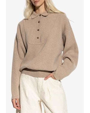 Jacquemus Vareuse Pallone Knit Sweater - Natural