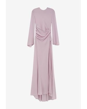 McQueen Draped Maxi Dress - Pink