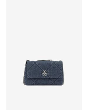 Tory Burch Small Kira Quilted Denim Crossbody Bag - Blue