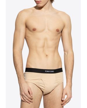 Tom Ford Logo Waistband Briefs - Blue
