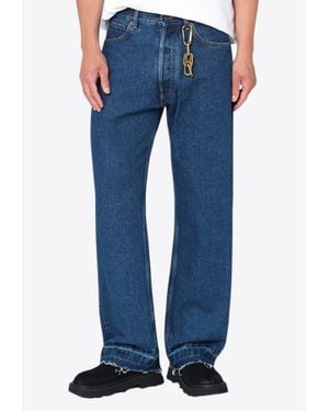 DARKPARK Edi Straight-Leg Jeans With Keychain - Blue