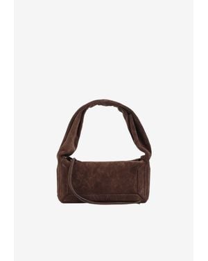 Maison Margiela Small Box East-West Suede Shoulder Bag - Brown