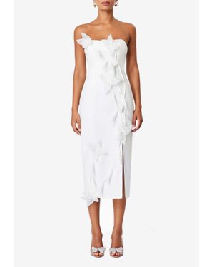 Elliatt Bethany Strapless Midi Dress - White