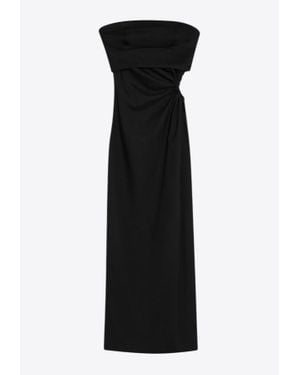 ワンピース MAX MARA SILVA BUSTIER DRESS IN MOHAIR WOOL AND SILK Wool, mohair and silk bustier dress, black | 